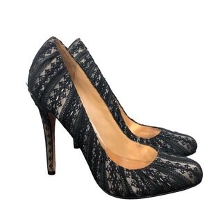 Badgley Mischka lace heel pump Sz 6.5           #92